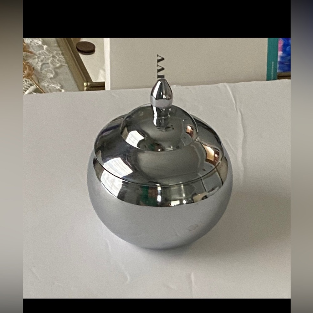 Ikea Stainless Steel Silver Vanity container With Lid
